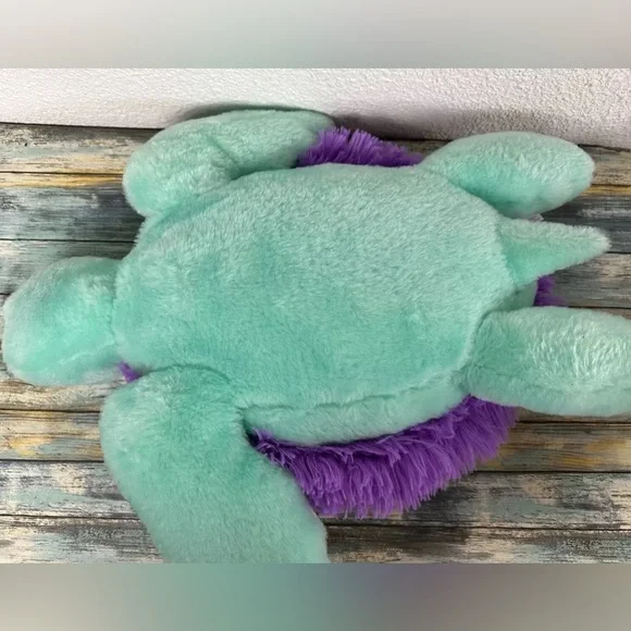 NEW THE PETTING ZOO 12” SEA TURTLE OMBRÉ RAINBOW PLUSH STUFFED TOY - Picture 6 of 9